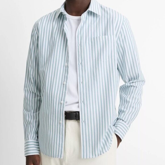 Vince Men's Hermosa Stripe Button-Front Shirt - Picture 1 of 8
